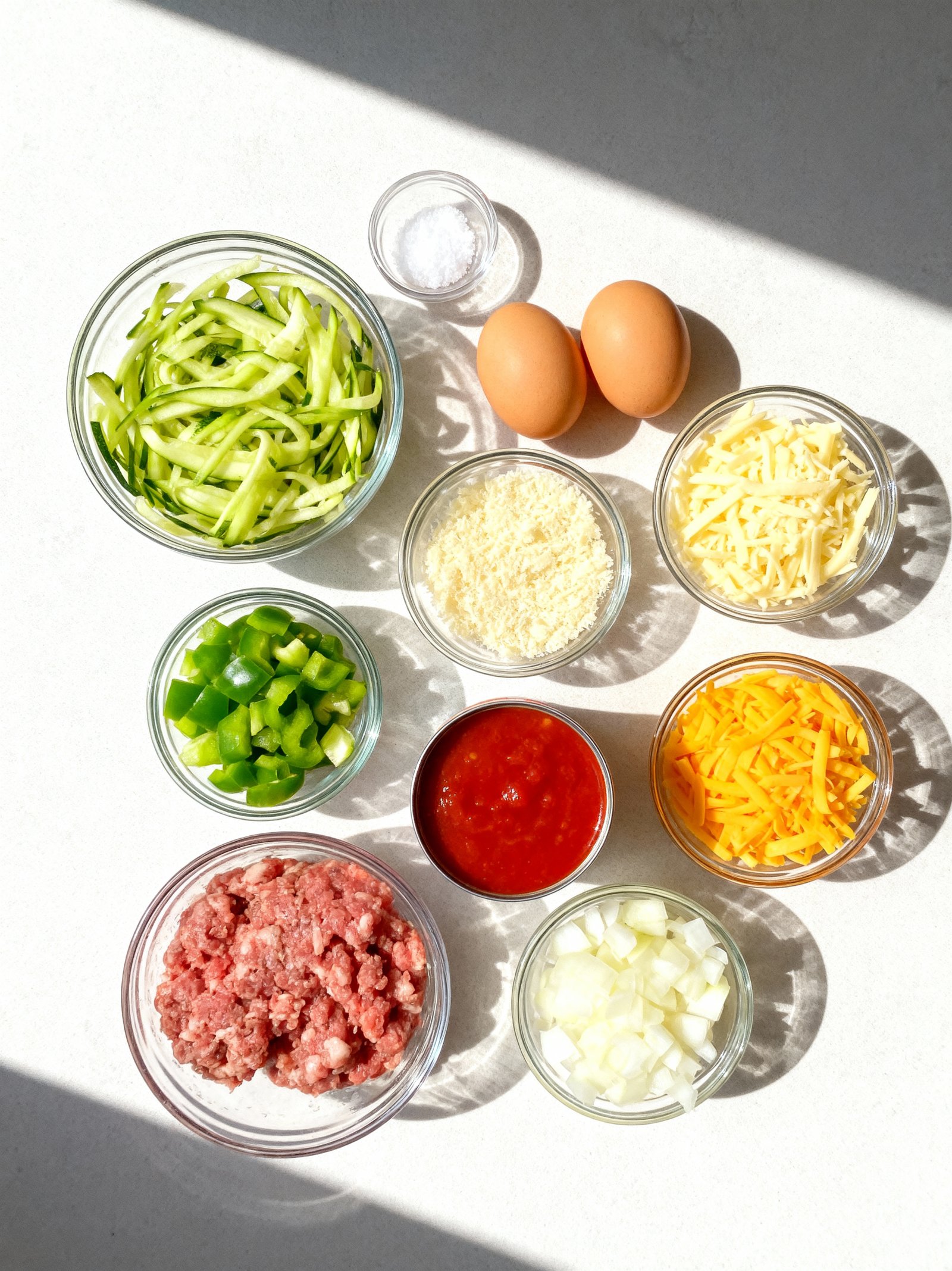 Zucchini Hamburger Casserole ingredients