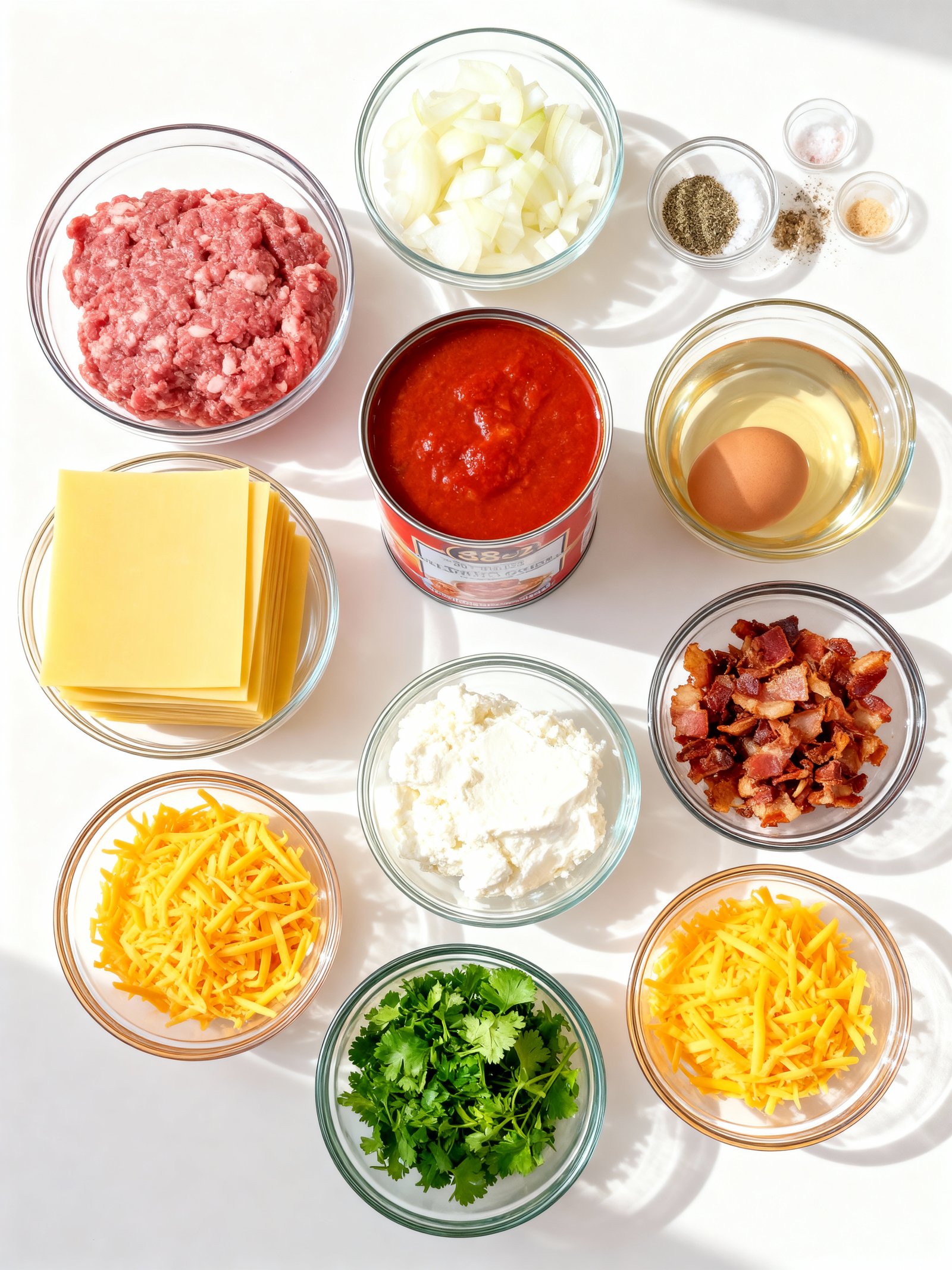 Bacon Lasagna Burger ingredients