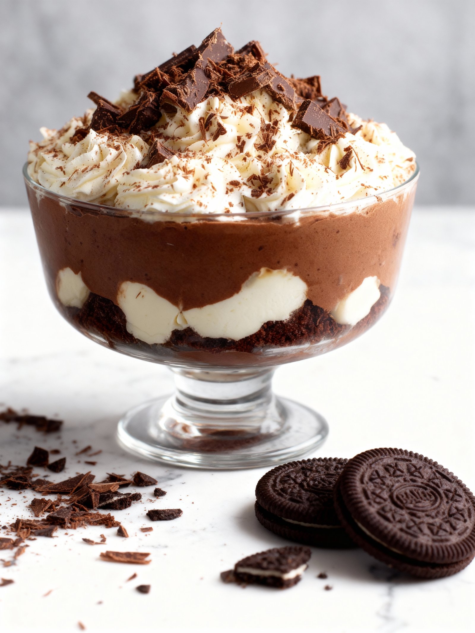Baileys Chocolate Cheesecake Trifle finished