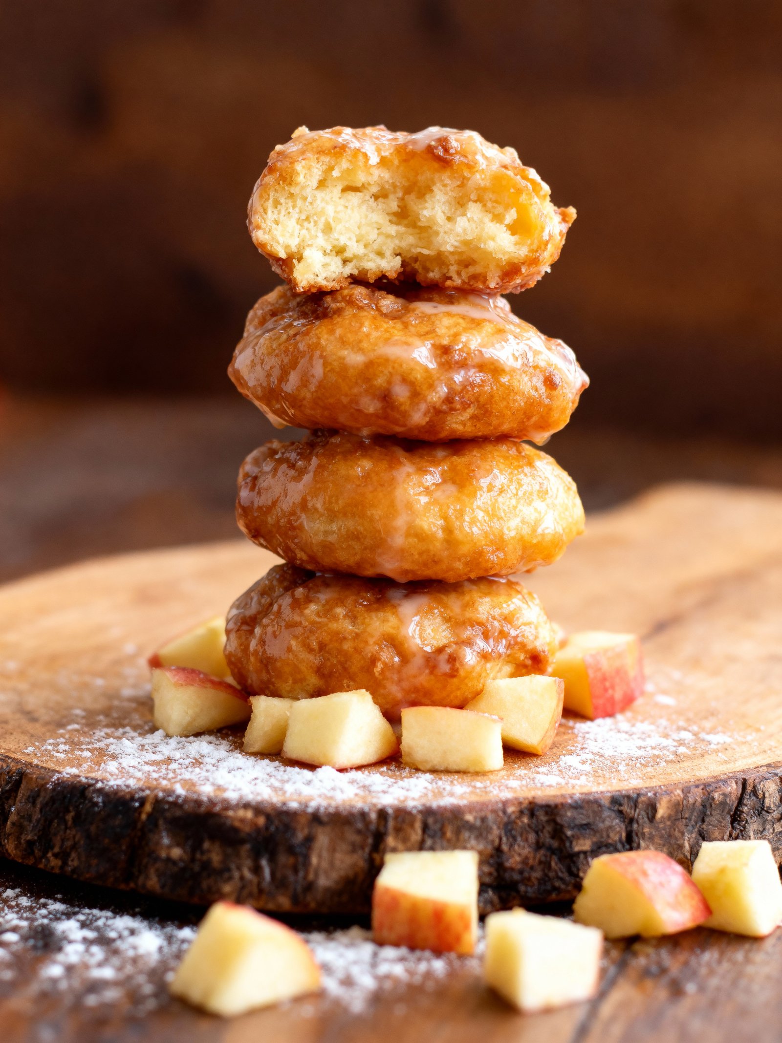 Baked Apple Fritters finished