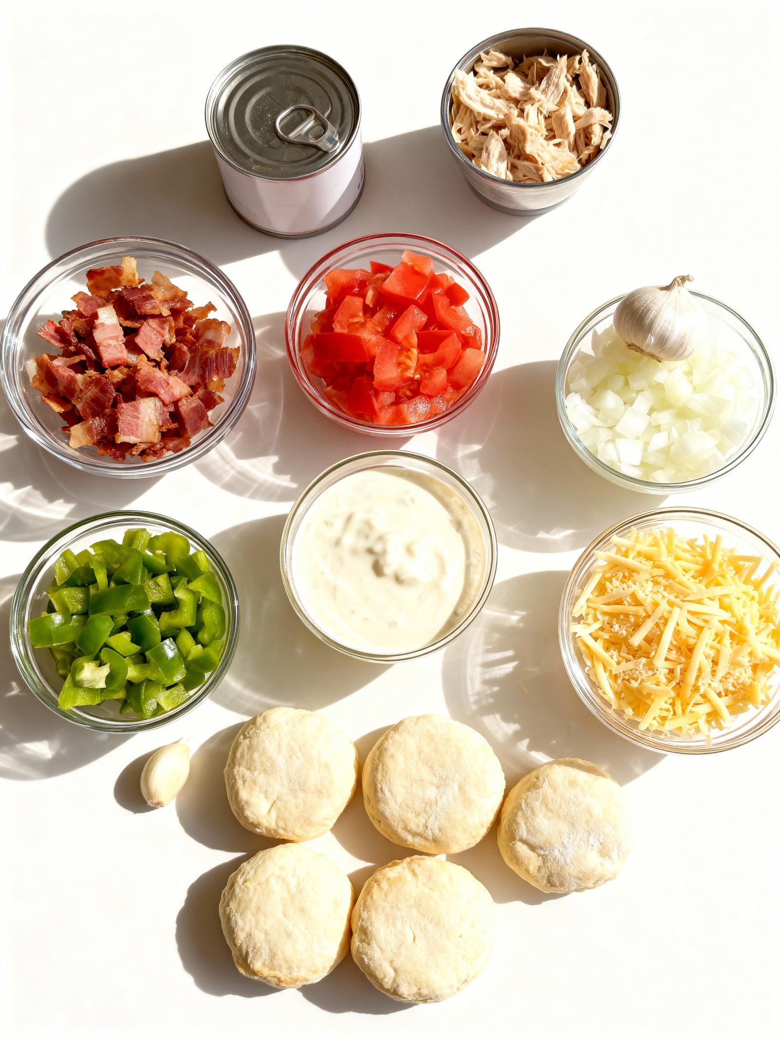 Baked Chicken Alfredo Calzones ingredients