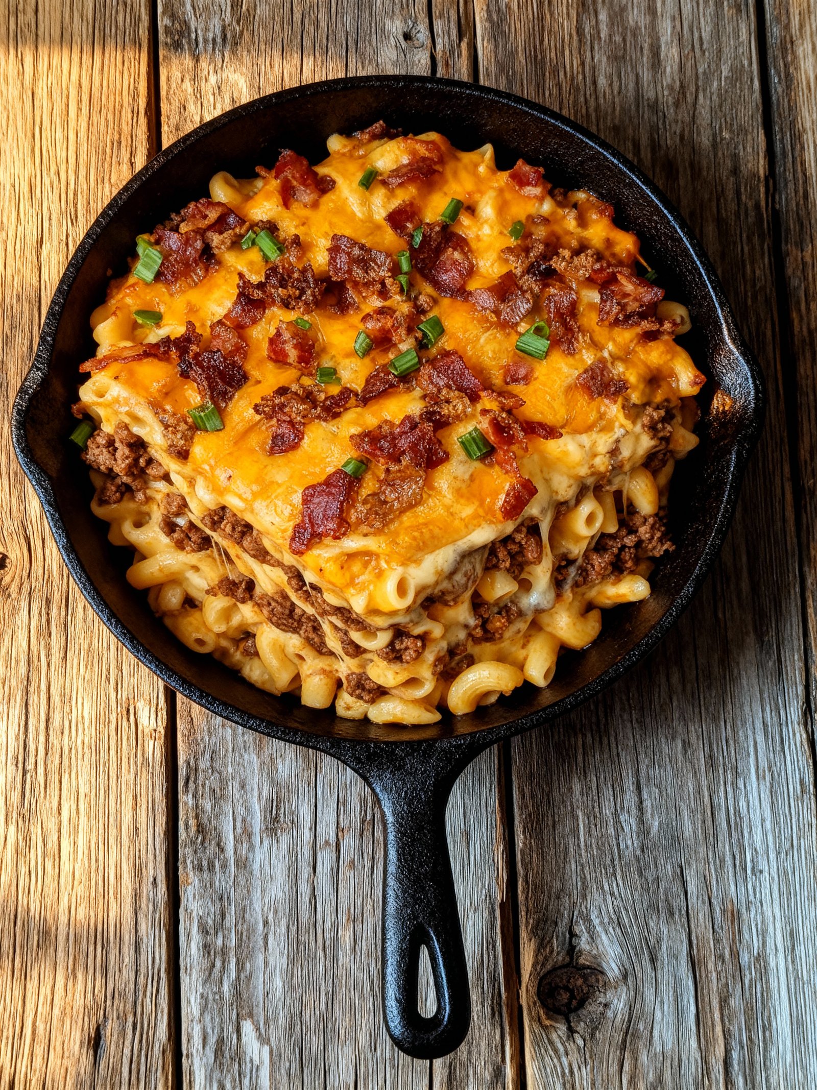 BBQ Bacon Cheeseburger Mac finished