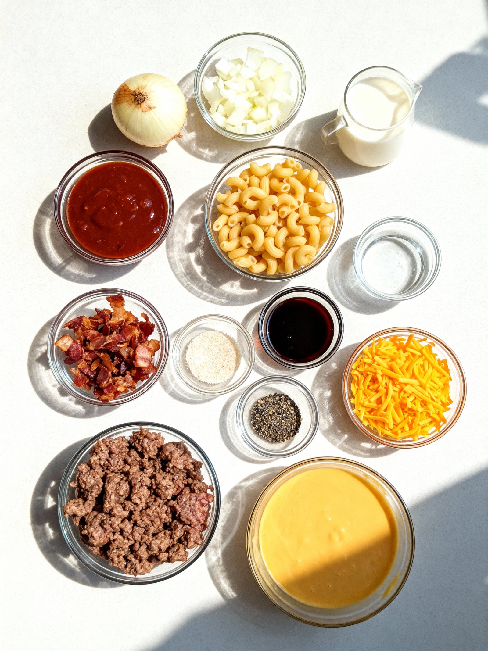 BBQ Bacon Cheeseburger Mac ingredients