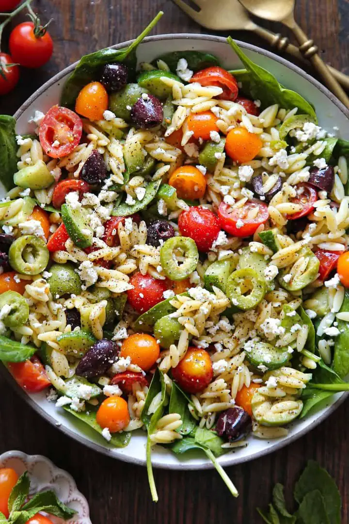 The Best Healthy Orzo Salad in 30 minutes ingredients