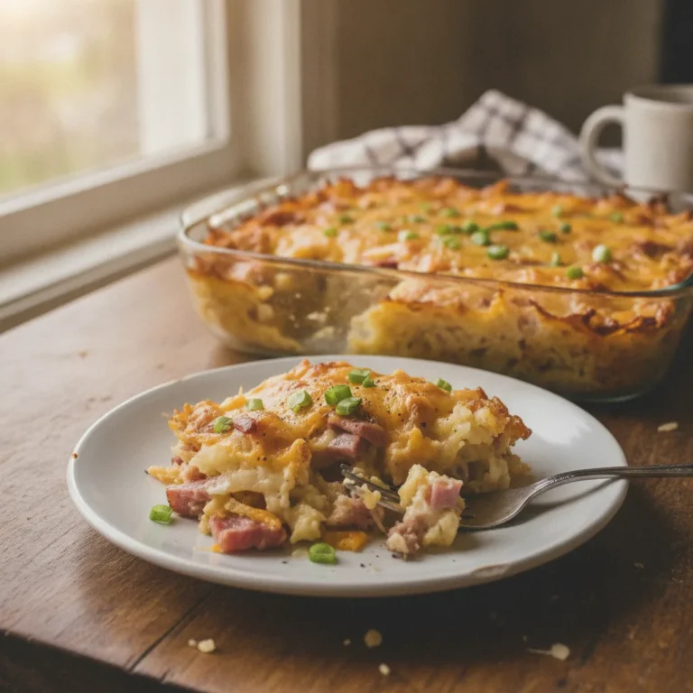 Ham and Cheese Hash Brown Casserole Recipe