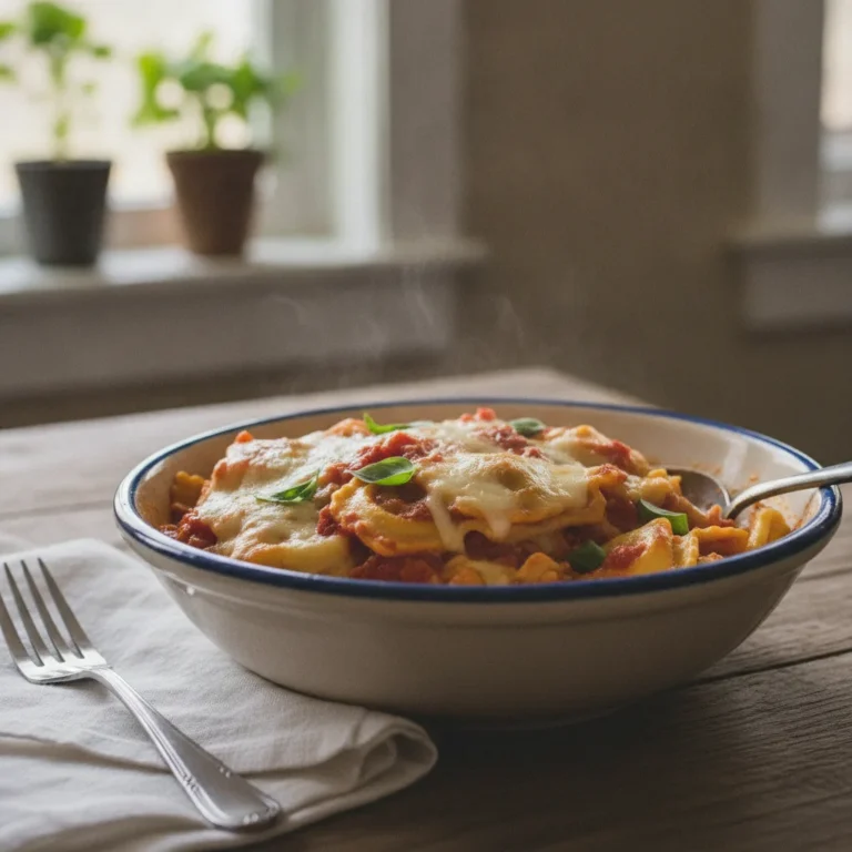 4-Ingredient Crock Pot Ravioli Lasagna Recipe