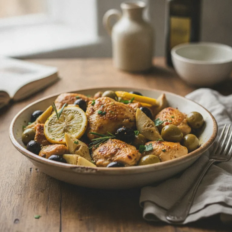Mediterranean Lemon Chicken With Artichokes & Olives Recipe