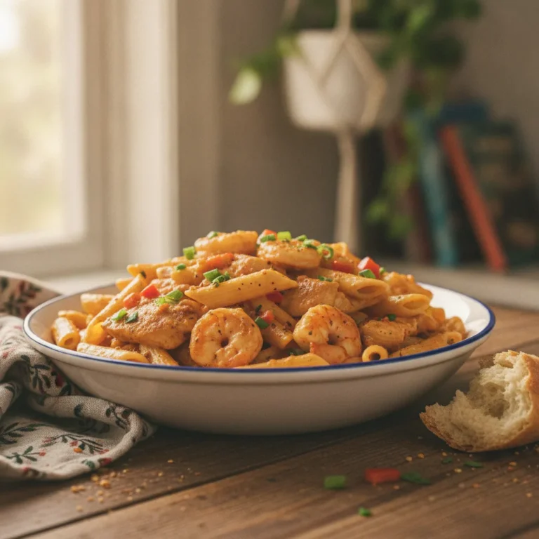 Creamy Cajun Chicken and Shrimp Pasta Recipe