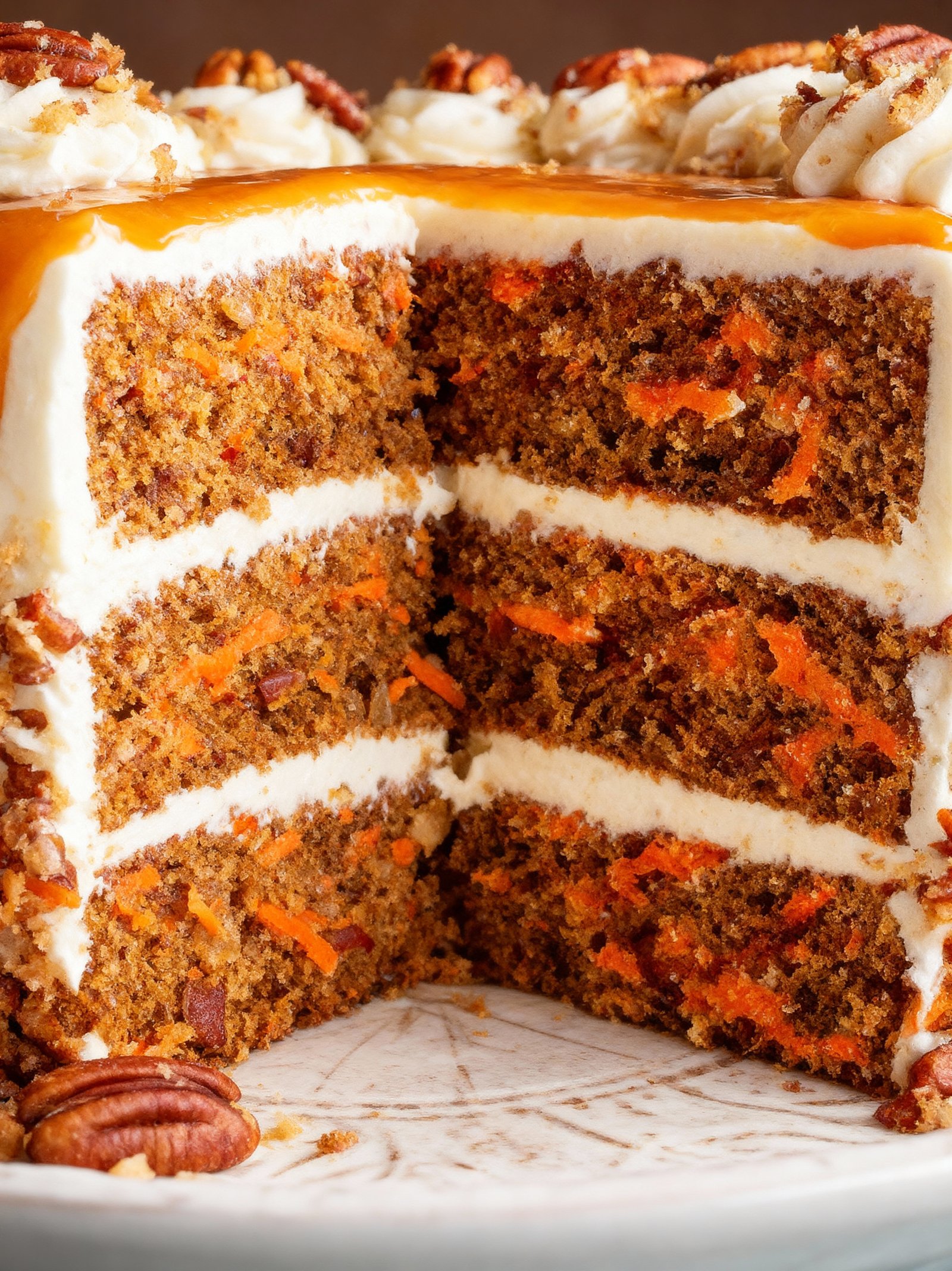 Carrot Cake with Pecans finished