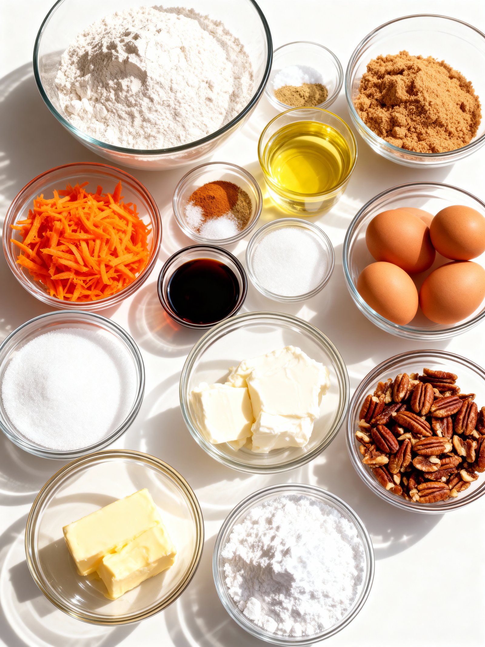 Carrot Cake with Pecans ingredients