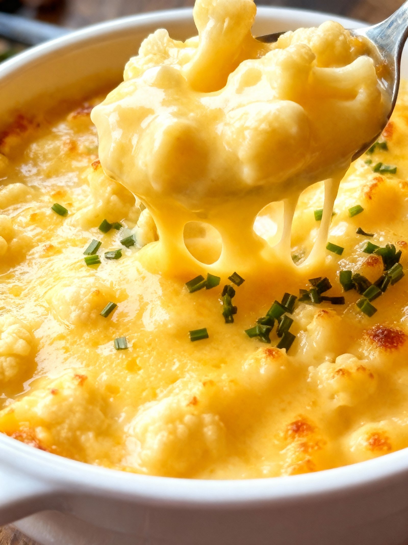 Cheddar Cauliflower Garlic Soup finished