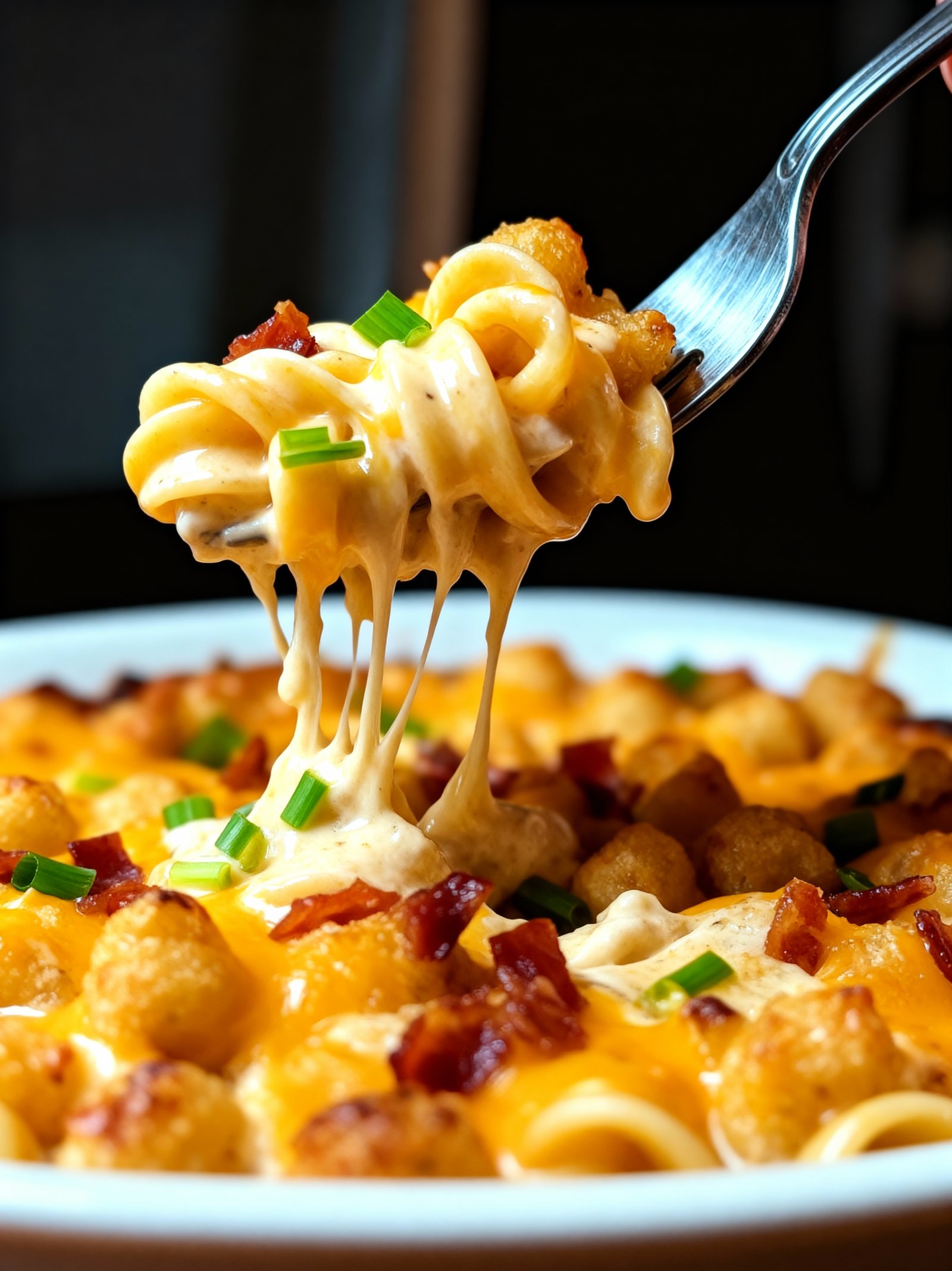 Chicken Bacon Ranch Casserole finished