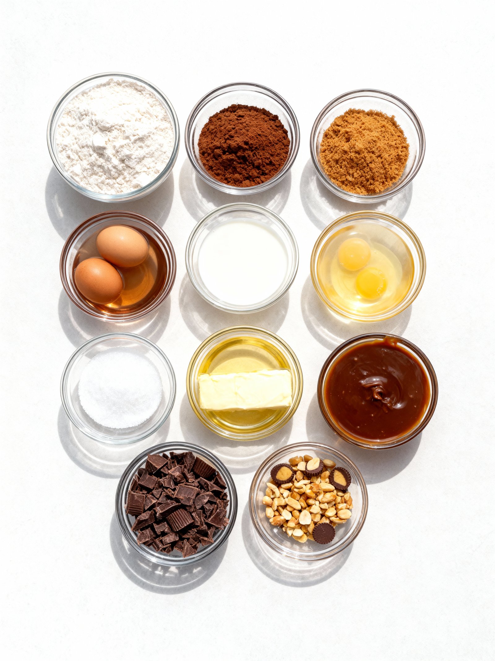 Chocolate Peanut Butter Caramel Cake ingredients