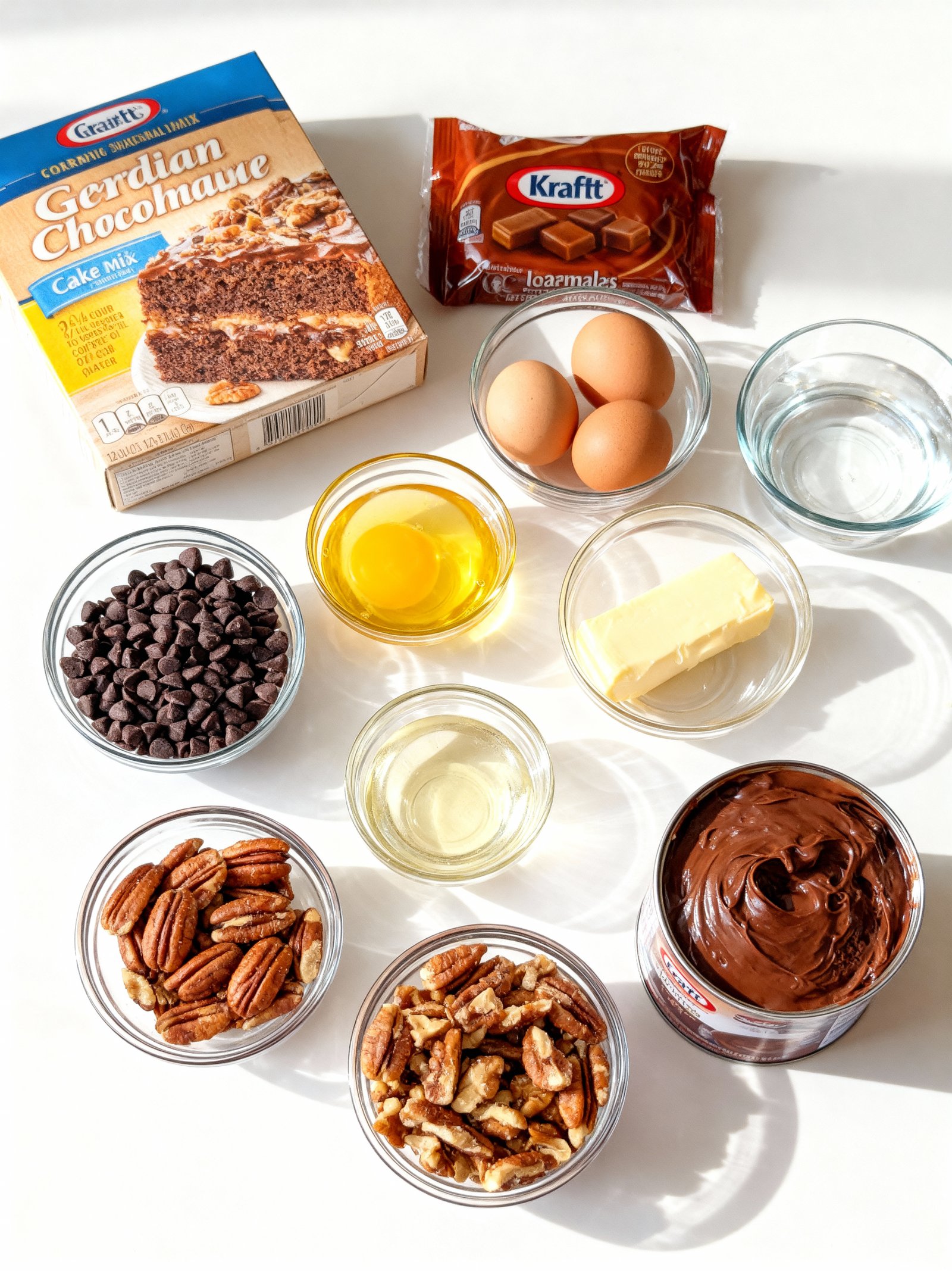 Chocolate Turtle Cake ingredients