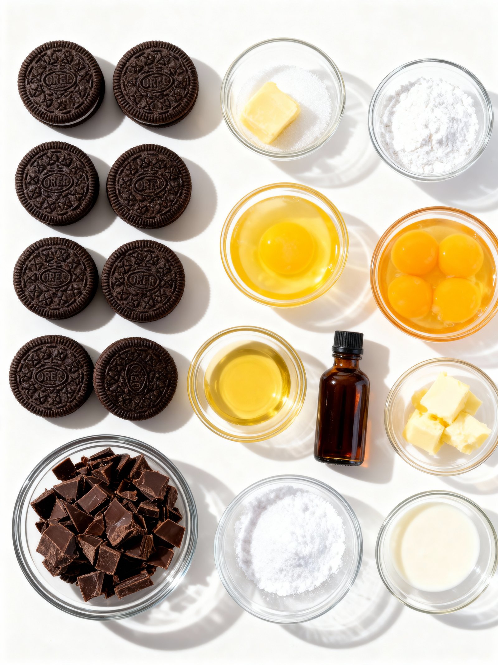 Chocolate Vanilla Cream Pie ingredients