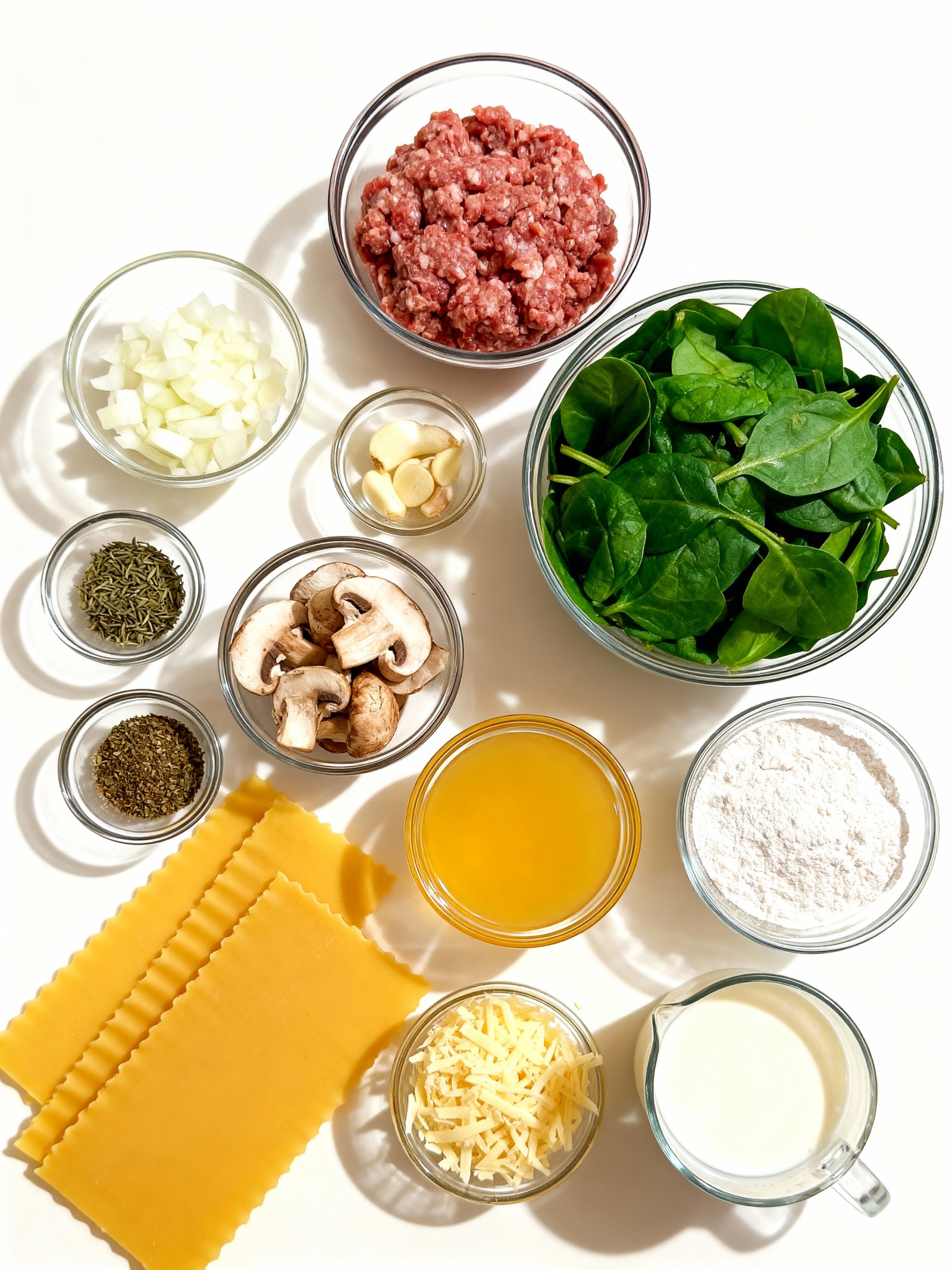 Creamy Alfredo Lasagna Soup ingredients