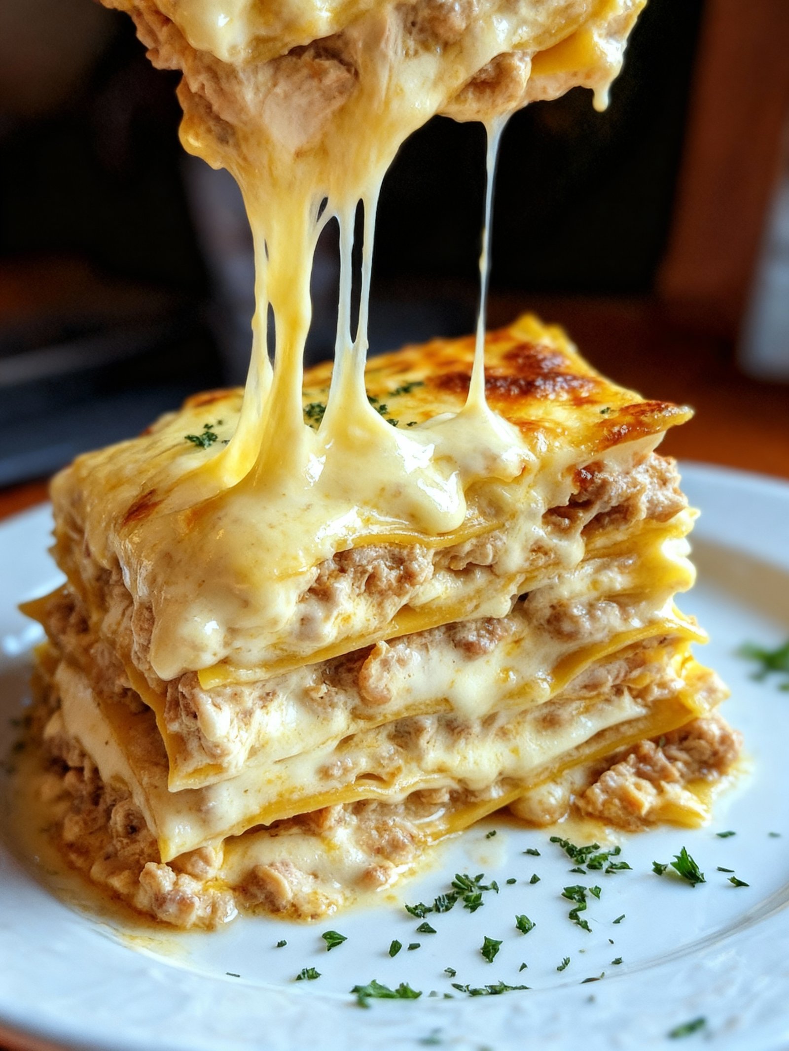 Creamy Chicken Lasagna finished