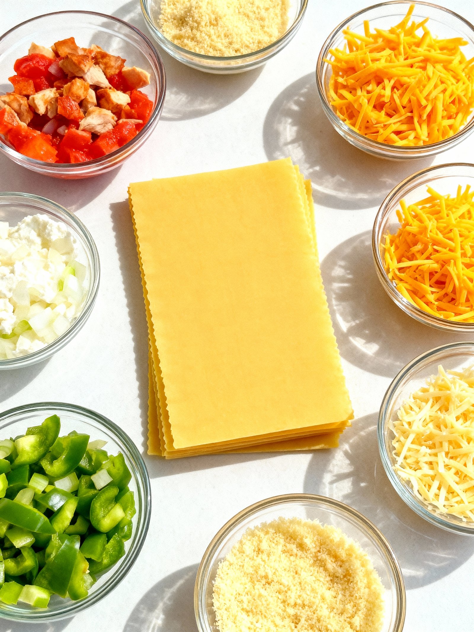 Creamy Chicken Lasagna ingredients