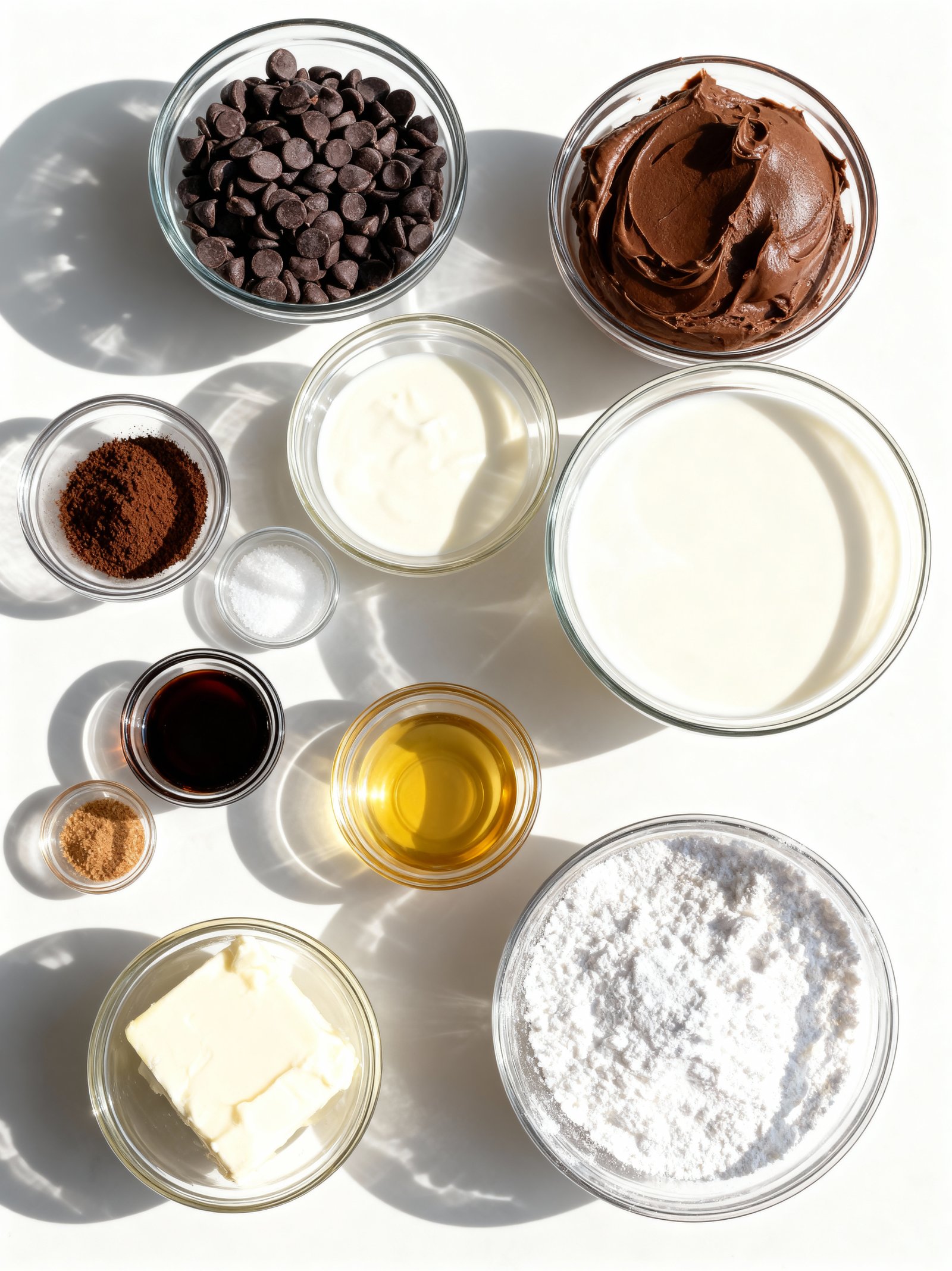 Creamy Chocolate Mousse Cake ingredients