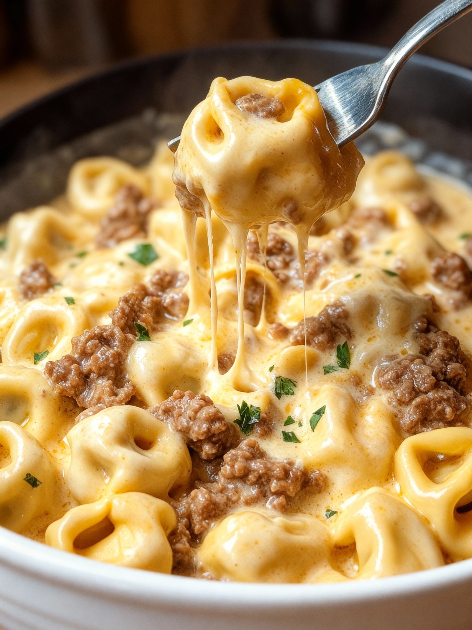 Creamy Ranch Beef Tortellini finished