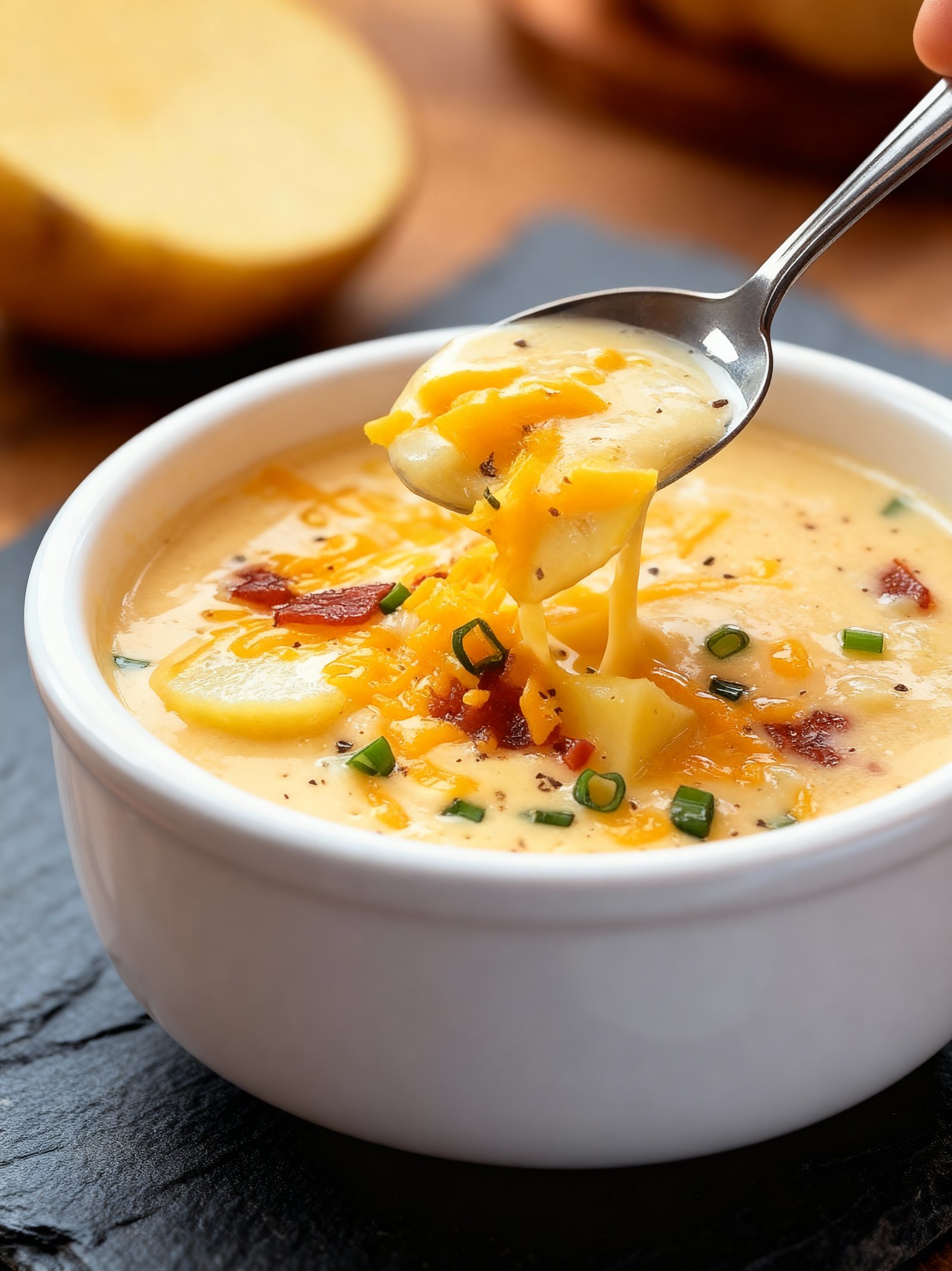 Crockpot Crack Potato Soup finished