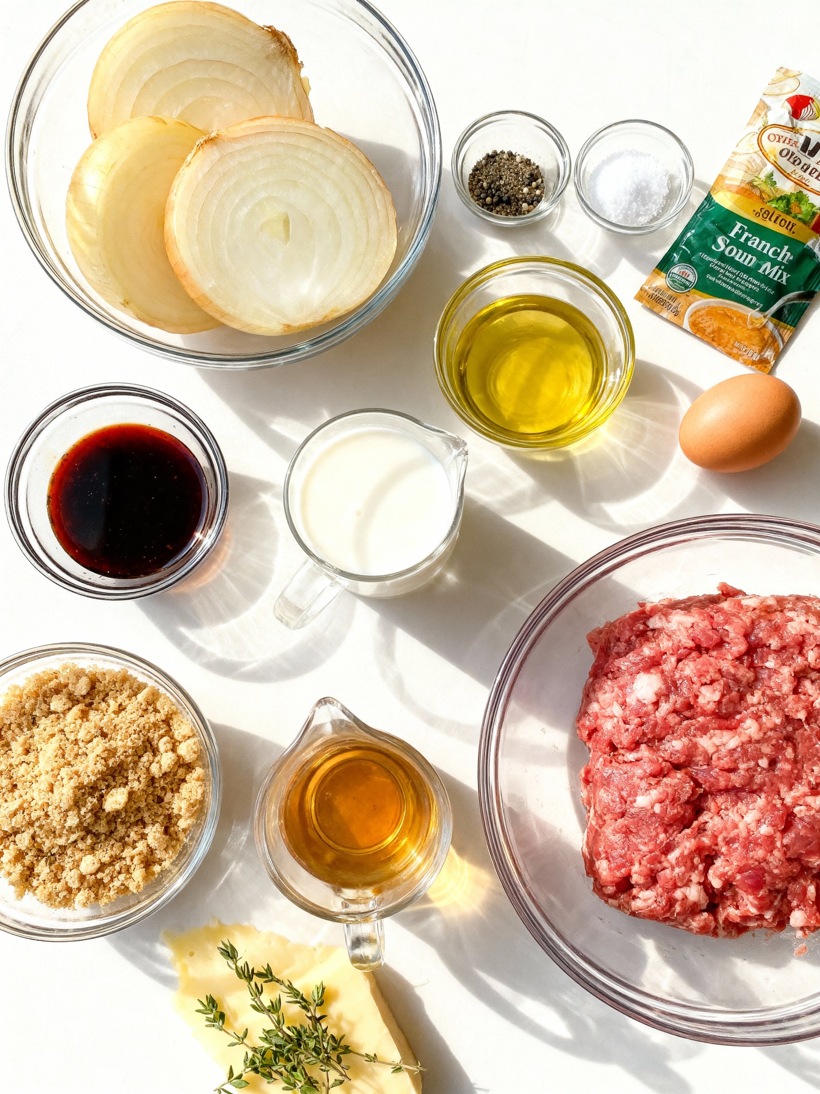 Crockpot French Onion Meatloaf ingredients