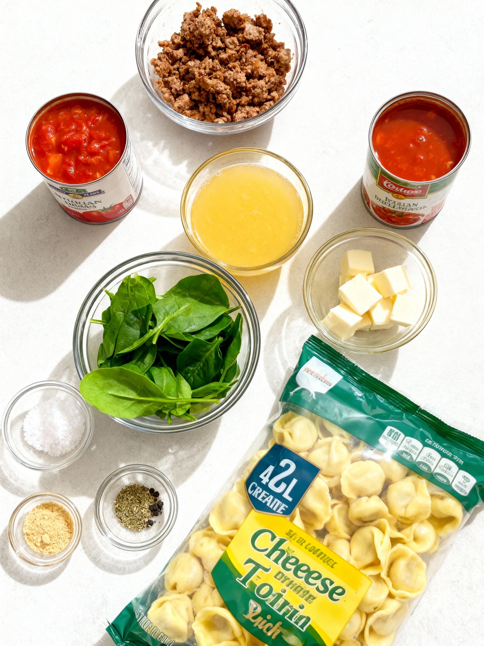 Crockpot Sausage Tortellini Soup ingredients