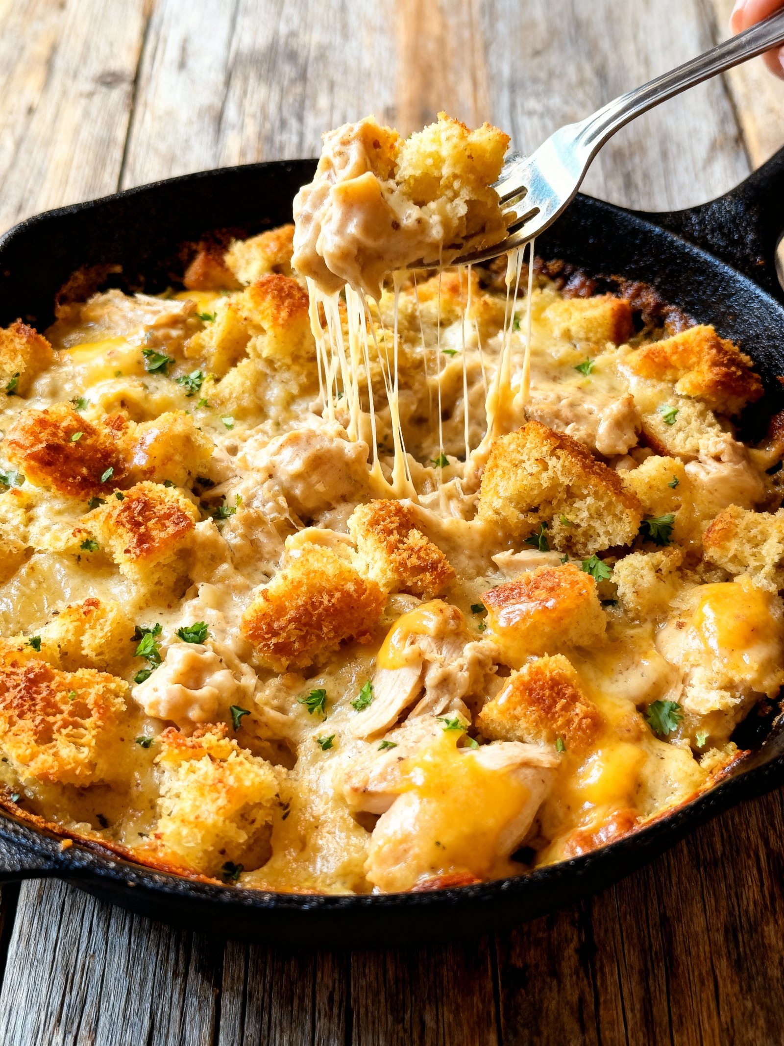 Dolly's Chicken and Stuffing Casserole finished