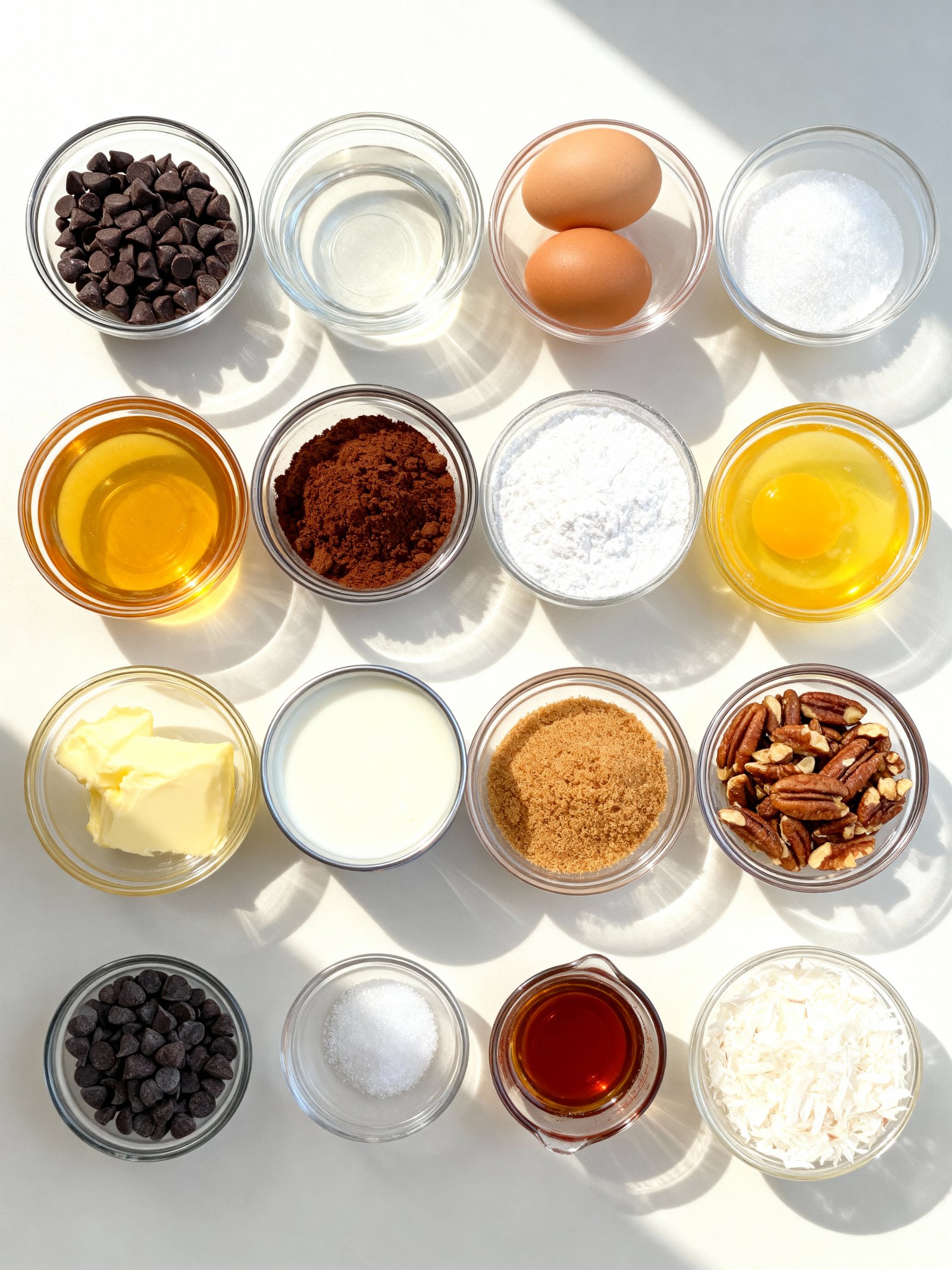 Fudgy German Chocolate Brownies ingredients