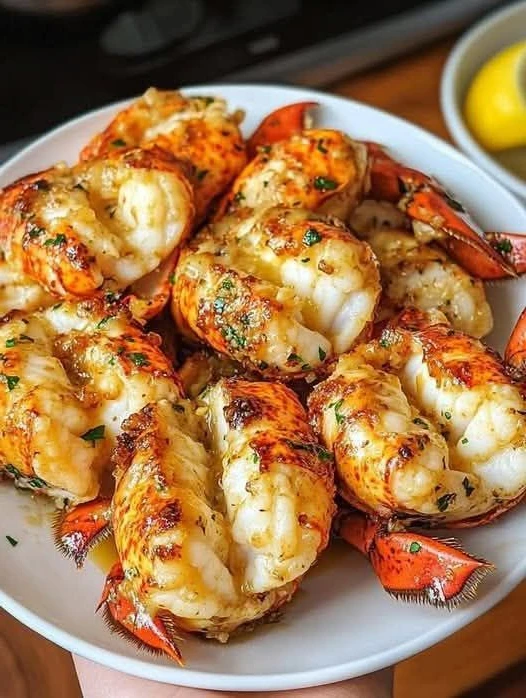 Garlic Butter Lobster Tails finished