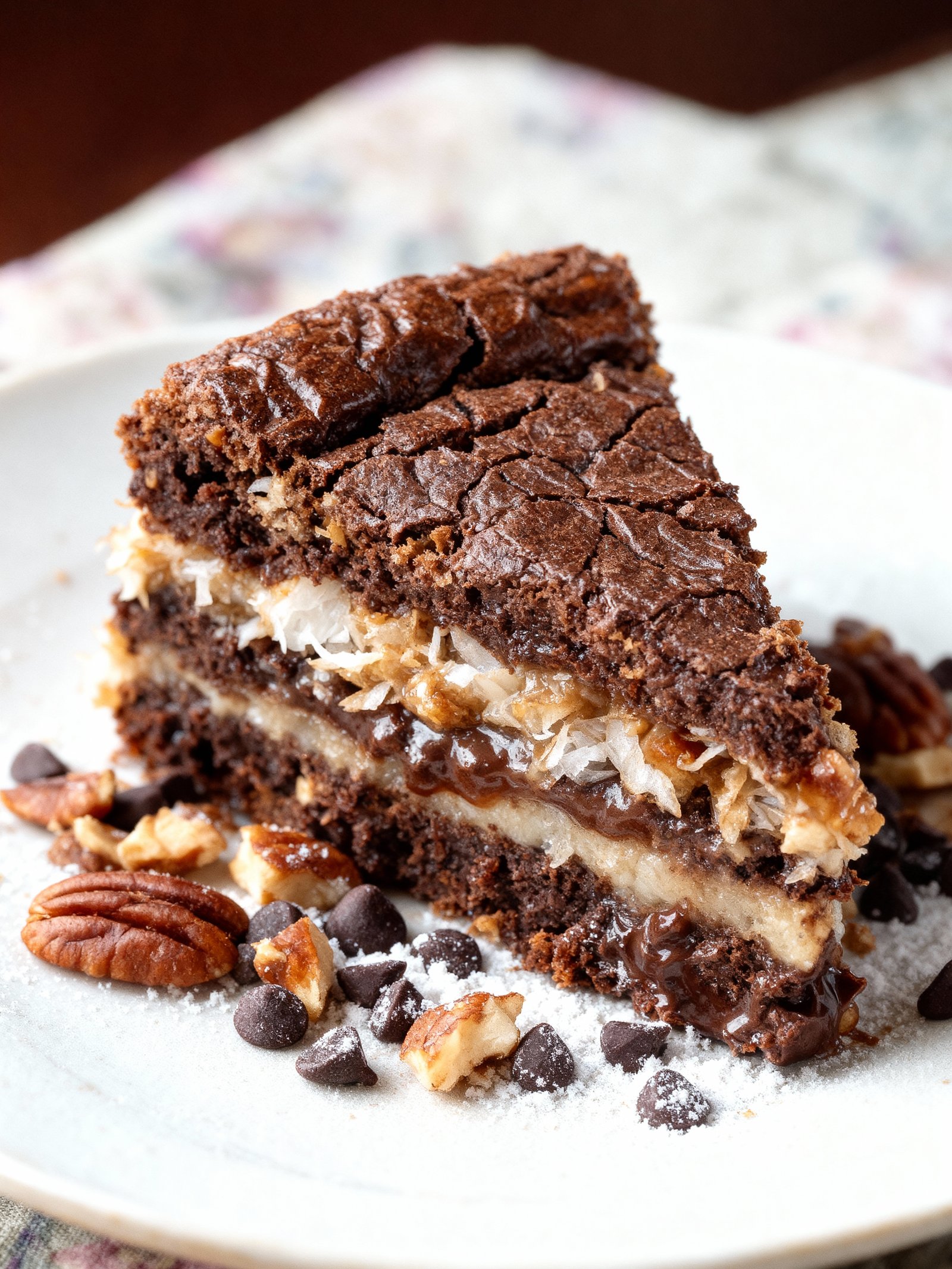 German Chocolate Dump Cake finished