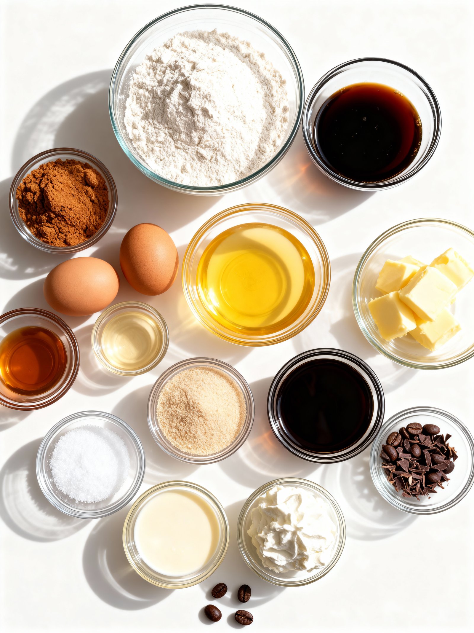 Gooey Coffee Caramel Cake ingredients