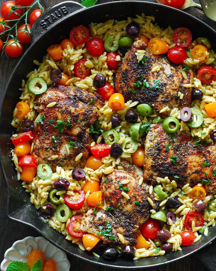 Greek Chicken and Orzo in 30 Minutes ingredients