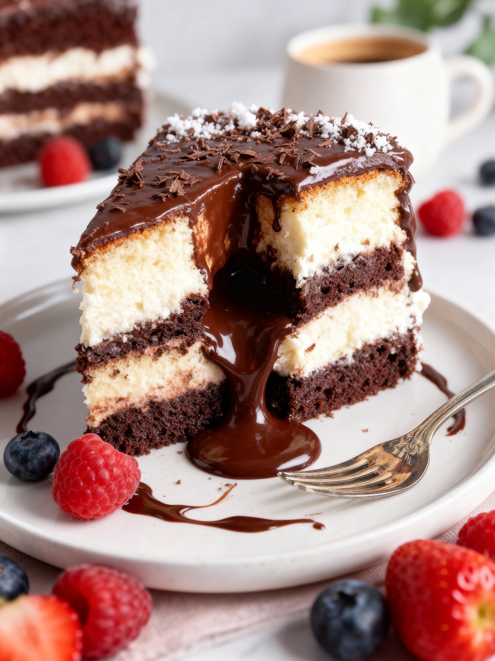 Hershey's Chocolate Cream Cheese Cake finished