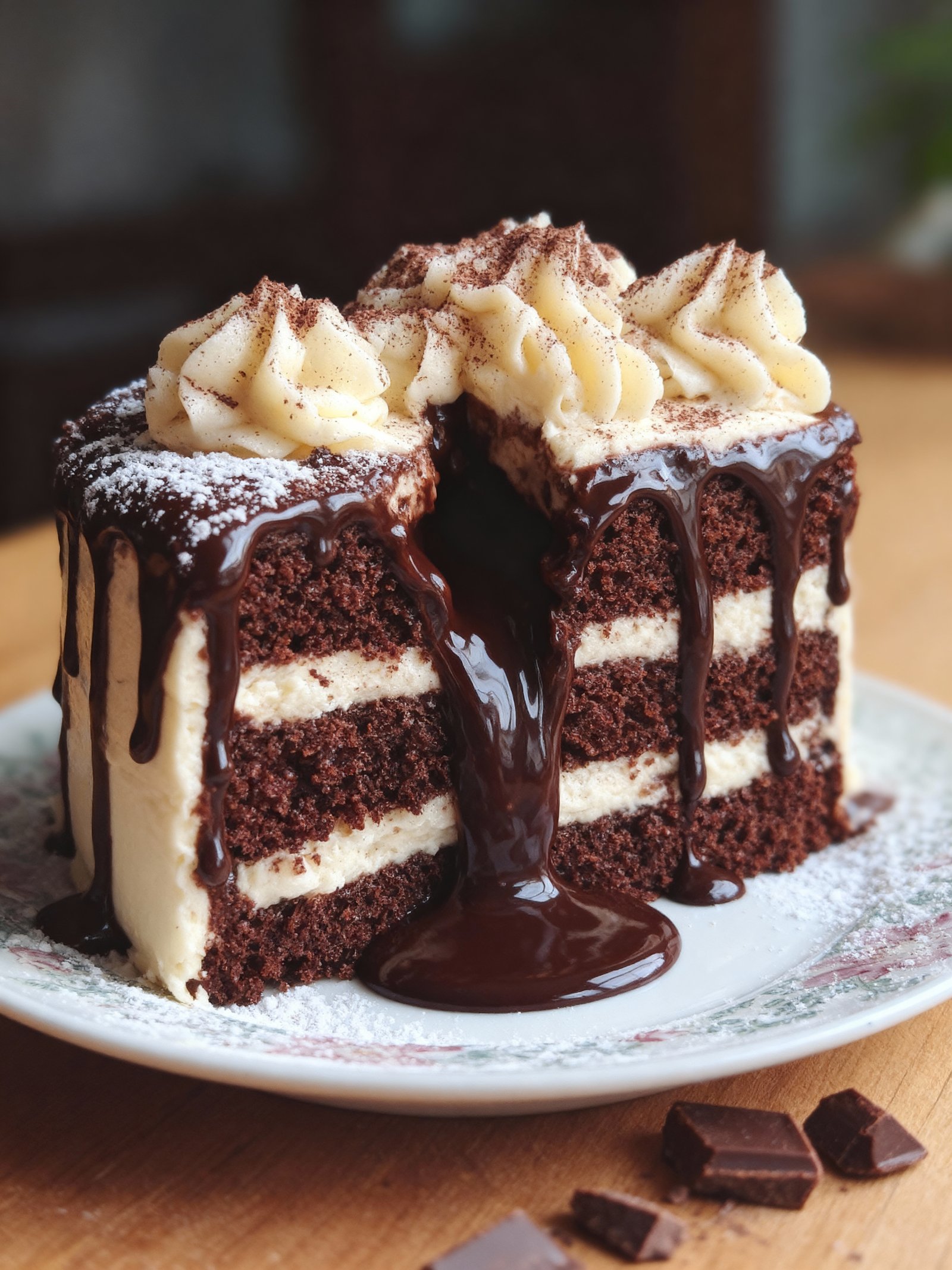 Homemade Chocolate Layer Cake finished