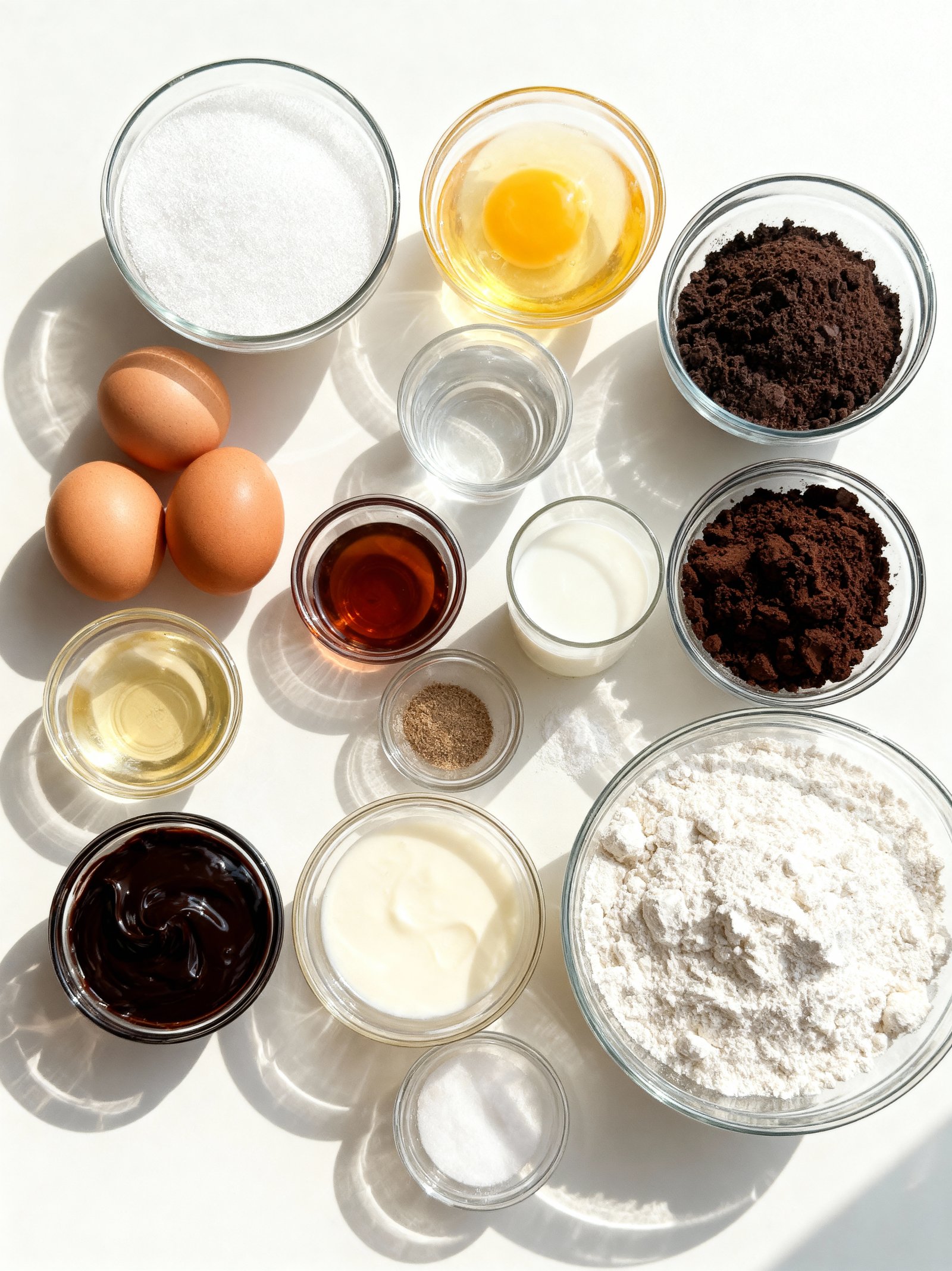 Homemade Chocolate Layer Cake ingredients