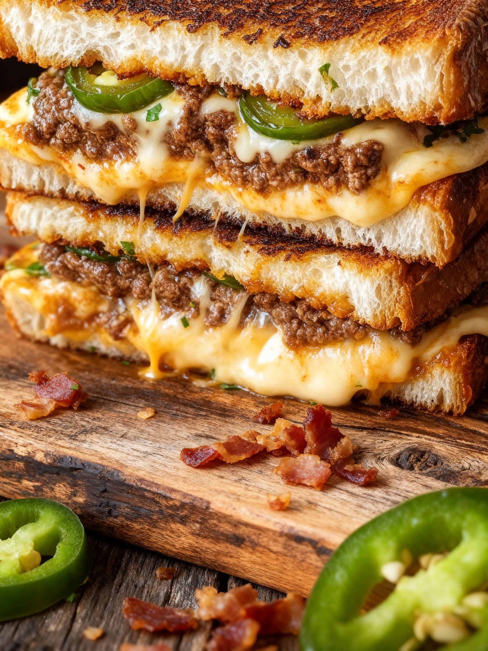 Jalapeño Popper Patty Melt finished