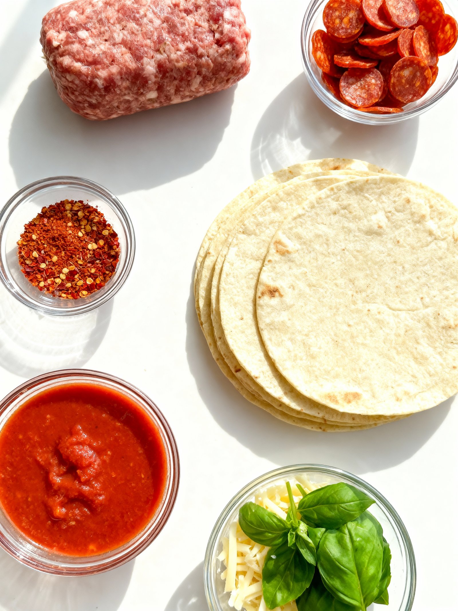 Meat Lovers Pepperoni Pizza Tacos ingredients