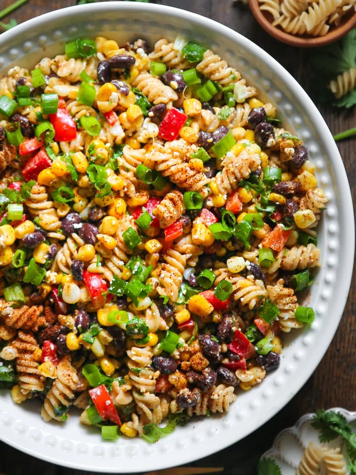 MEXICAN STREET CORN PASTA SALAD finished