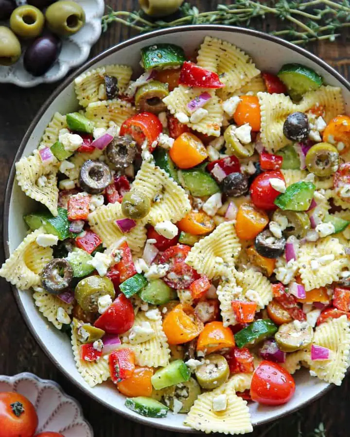 This is my most requested PASTA SALAD ingredients