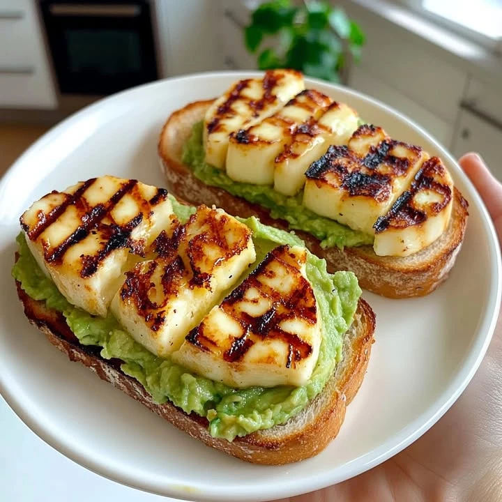 Mouthwatering Halloumi Avocado Toast with a Zesty Twist finished