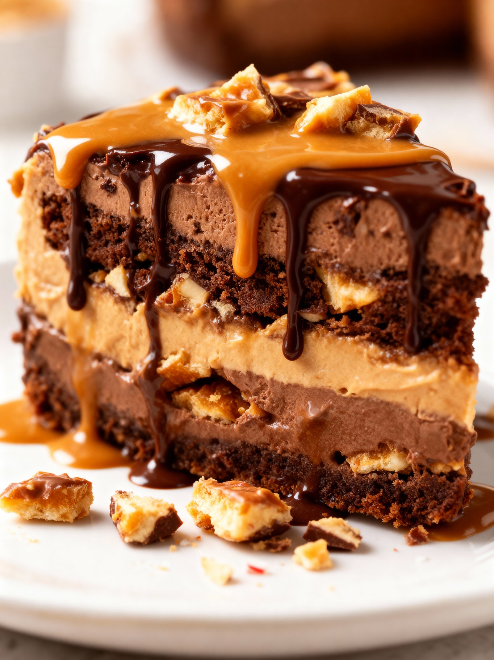 No Bake Candy Pie finished