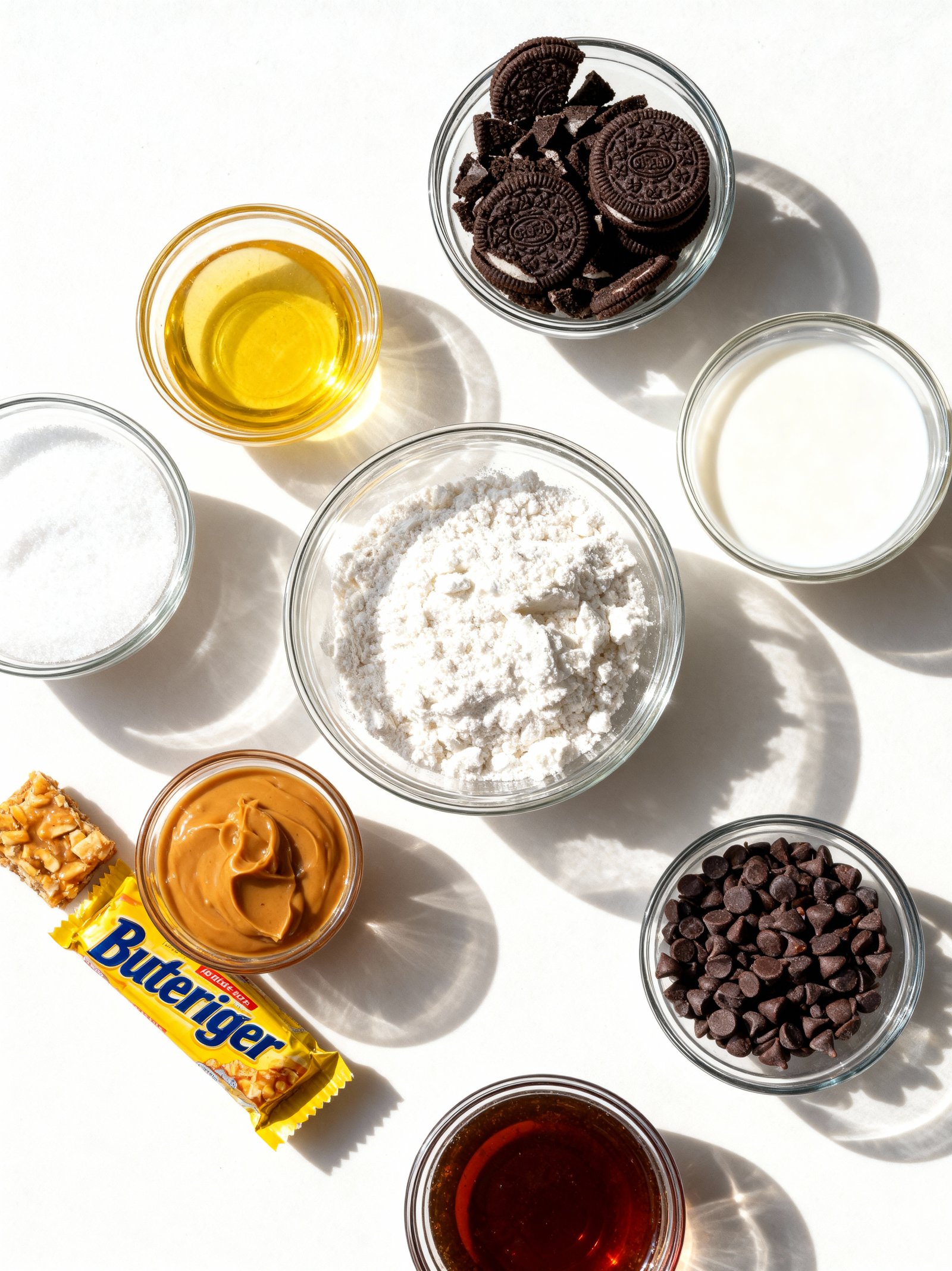 No Bake Candy Pie ingredients