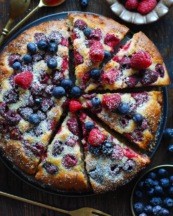 Raspberry Lemon Cake finished