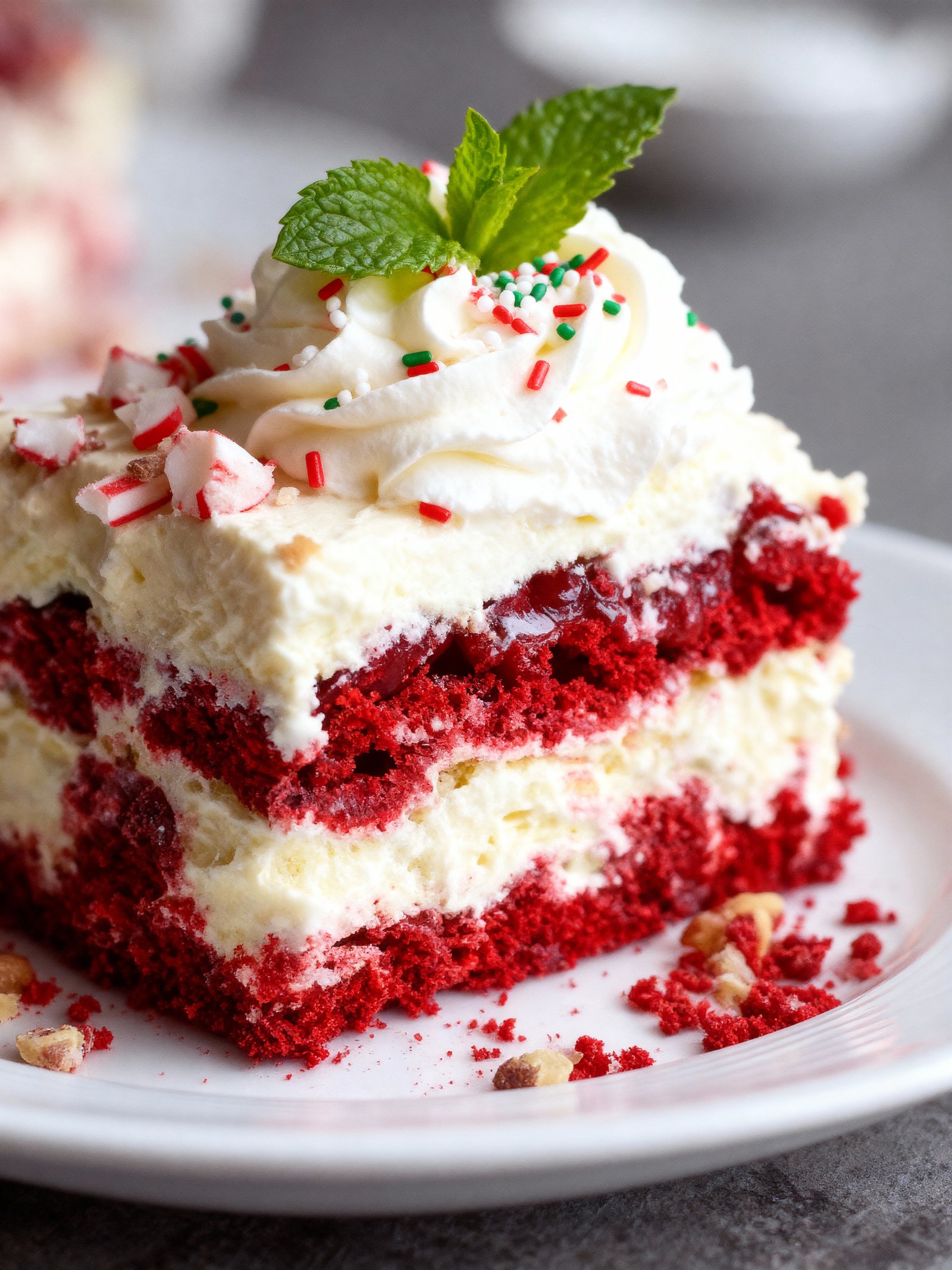 Red Velvet Dessert Lasagna finished