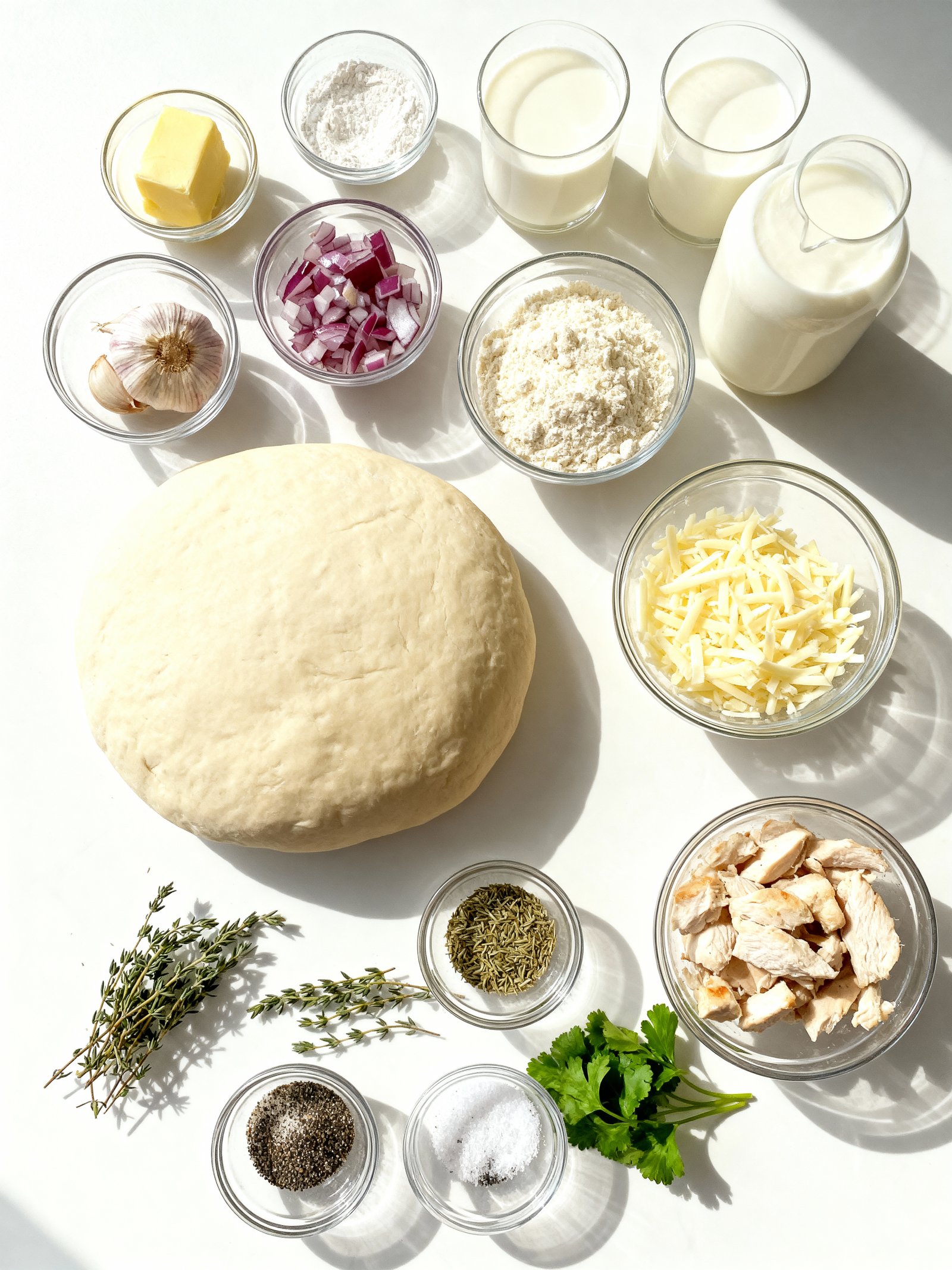 Roasted Garlic White Chicken Pizza ingredients