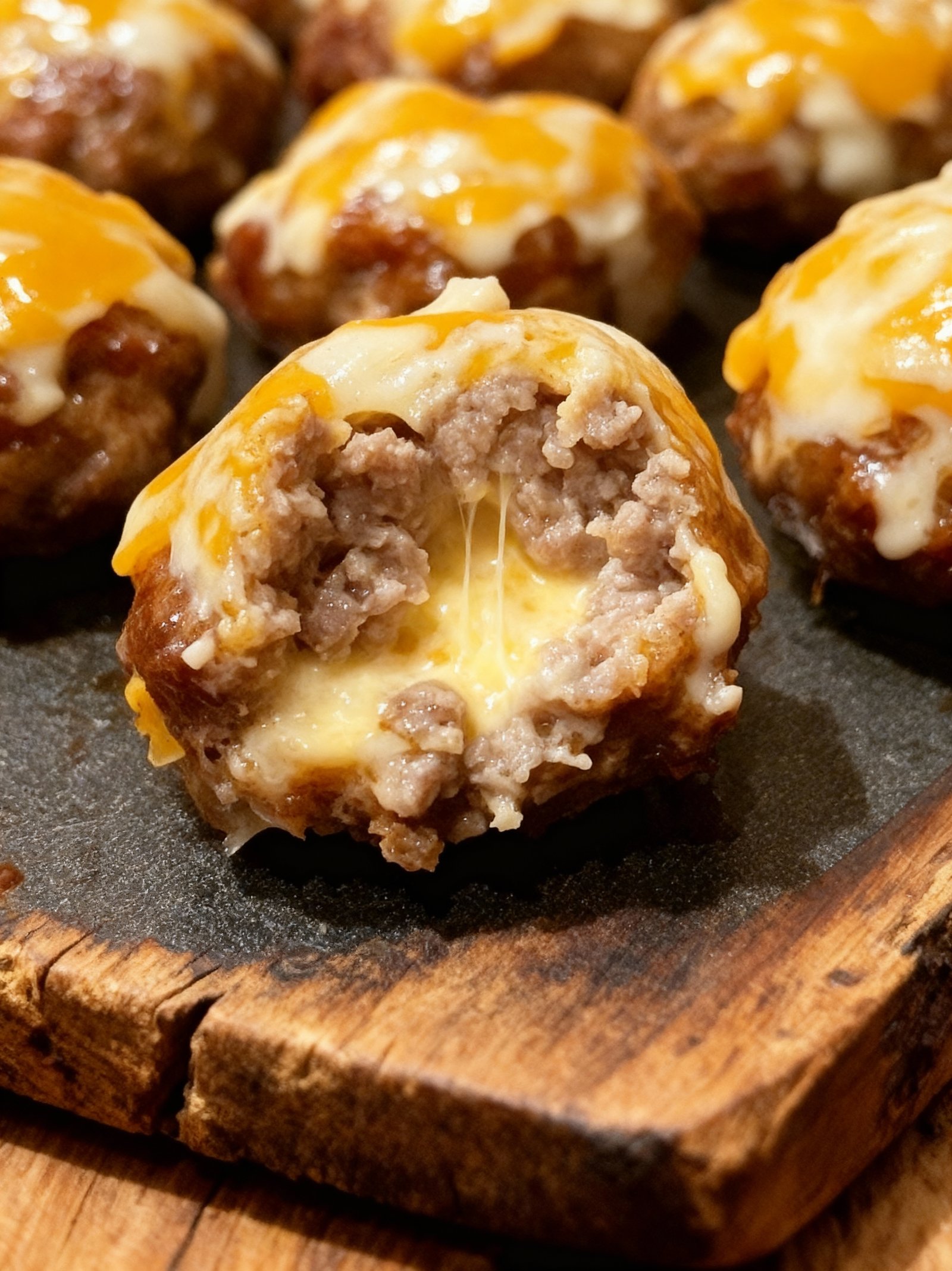 Rotel Cream Cheese Sausage Balls finished