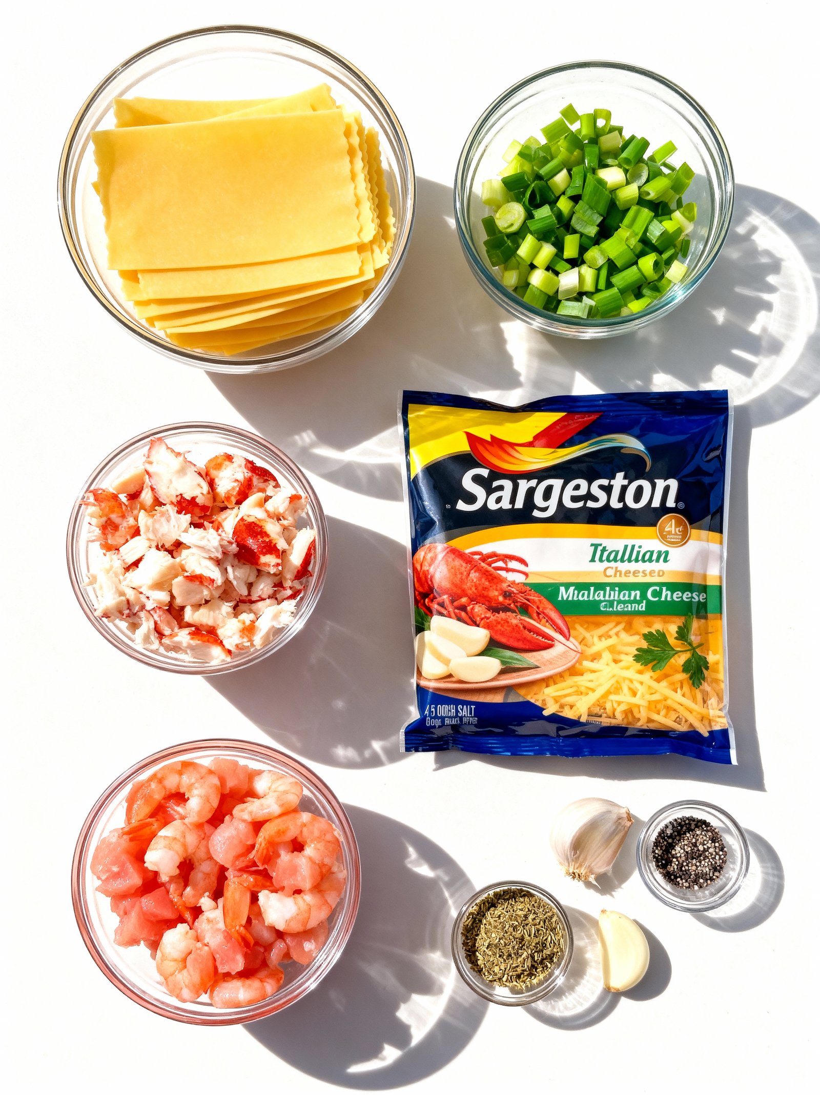Seafood Lasagna Shrimp Crab ingredients