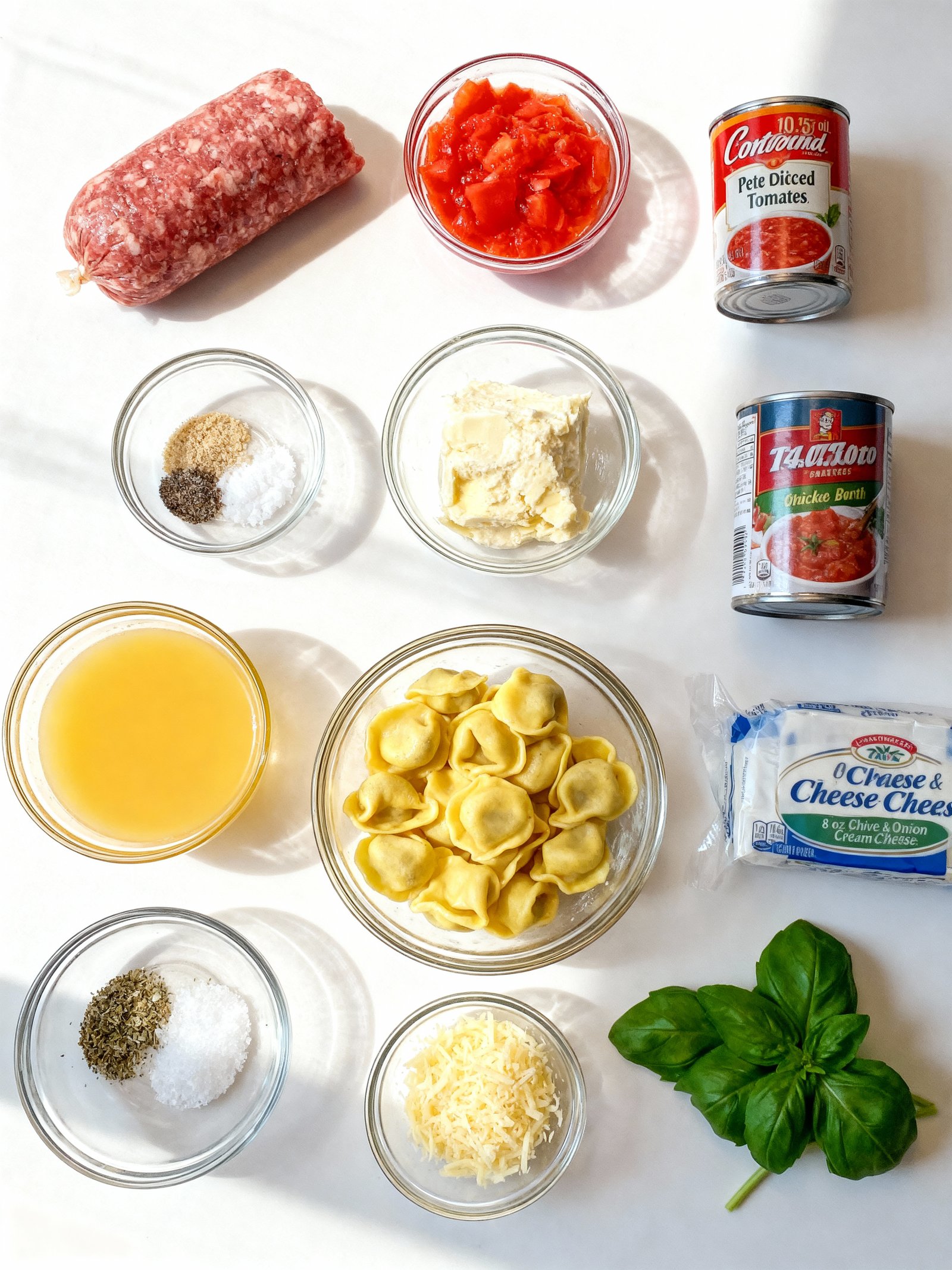 Slow Cooker Tomato Tortellini Soup ingredients