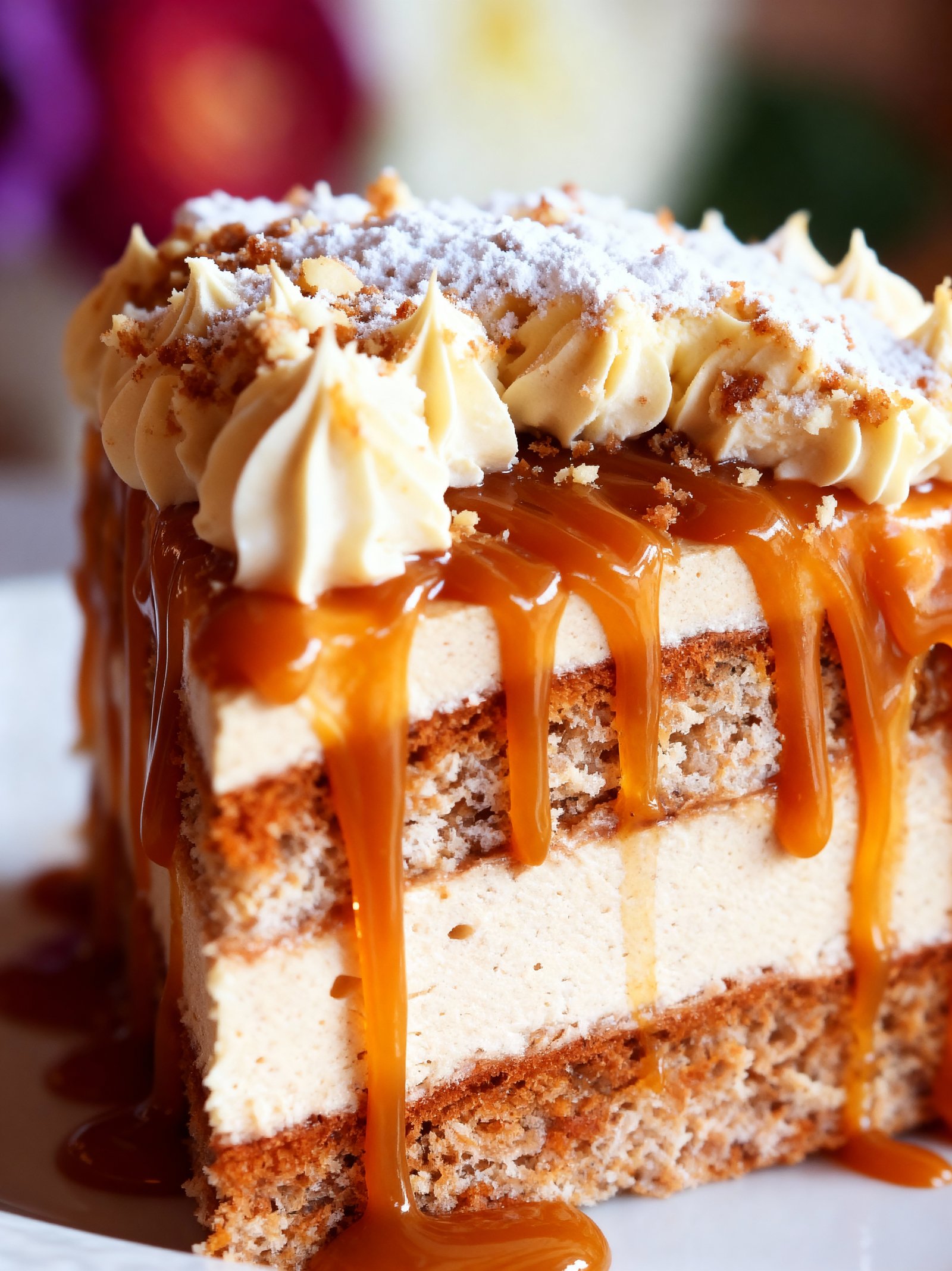 Spiced Caramel Cream Cake finished